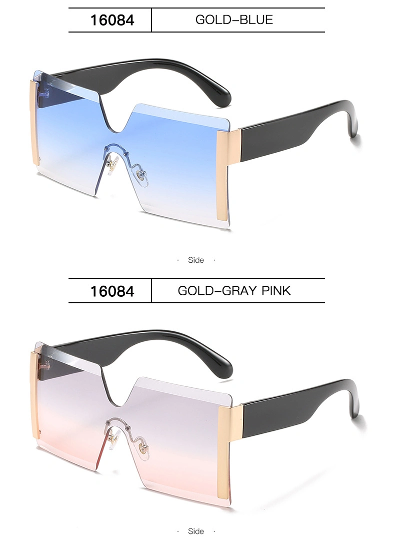 2020 Plastic Women Men Fashion Big Rectangular Chunky Square Sunglasses