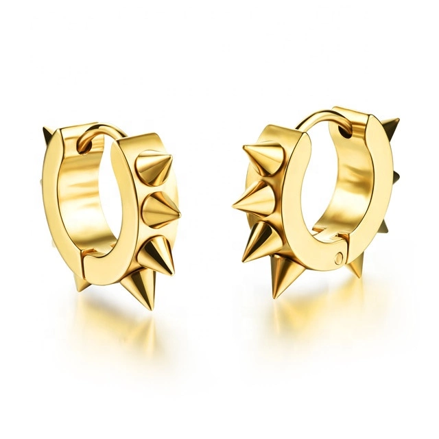 Retail Jewelry Filled 18K Pure Yellow Gold Rivet Stud Earrings