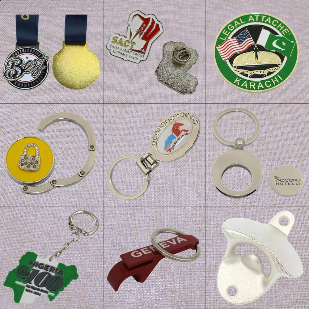 Metal Fashion Gifts Logo Printing Laser Fabric Keychain with High Quality