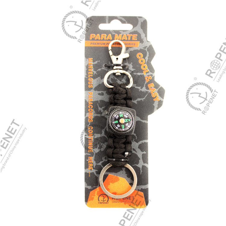 Key Chain with Carabiner Ring for Men, Ropenet Camo Color Paracord Keychain Gifts