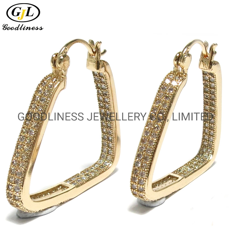 Fashion 925 Sterling Silver Elegant Jewelry Women Hoop Earrings