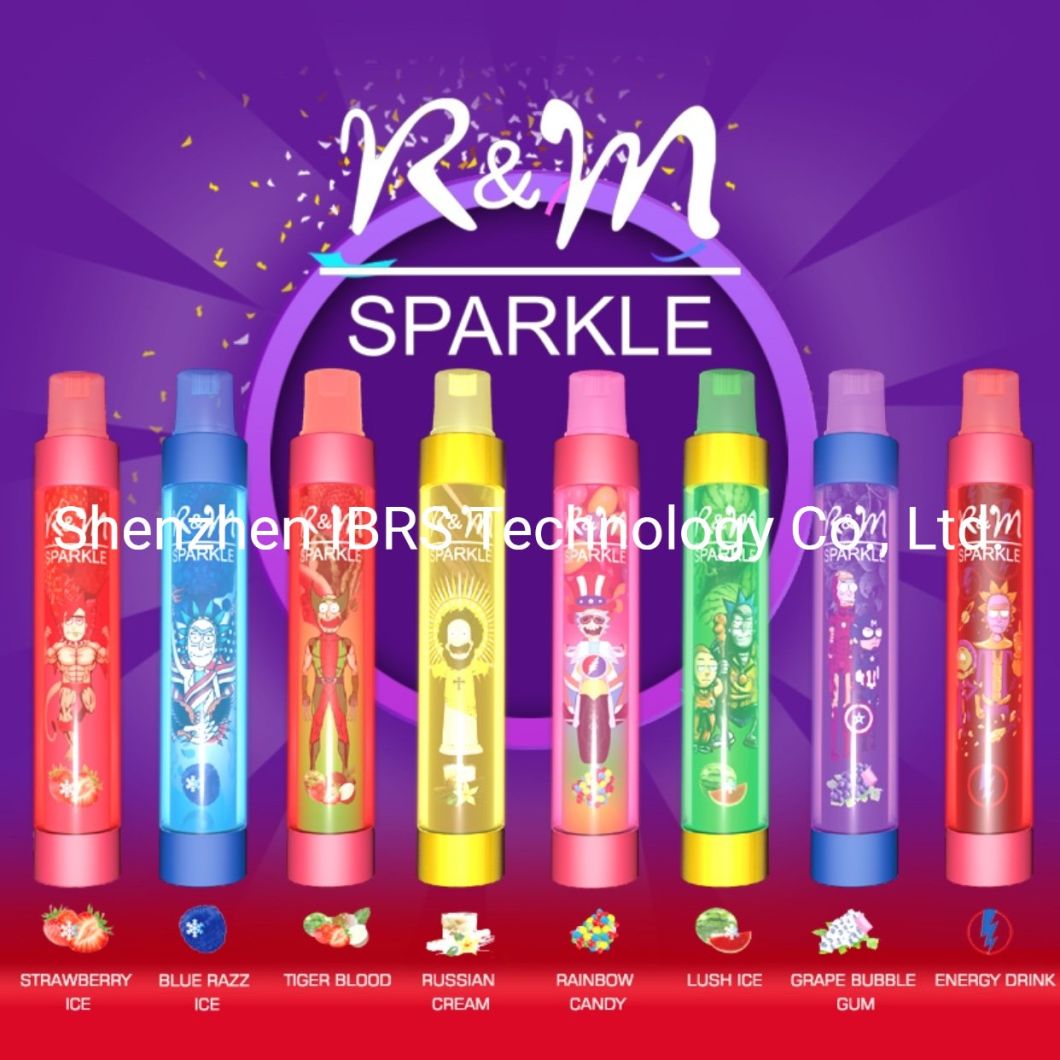 Rick Morty 2600puffs Vape E Liquid Disposable Vape Glow Light R&M Sparkle