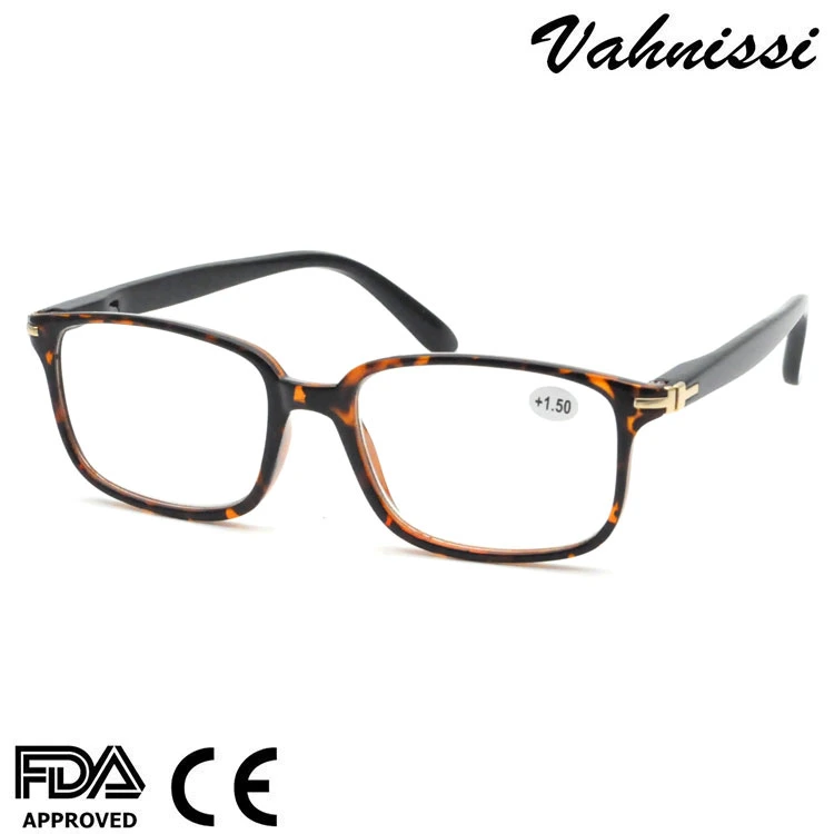 Wholesale Logo Fancy Reading Glasses Anti Blue Light Square Reading Glasses with Spring