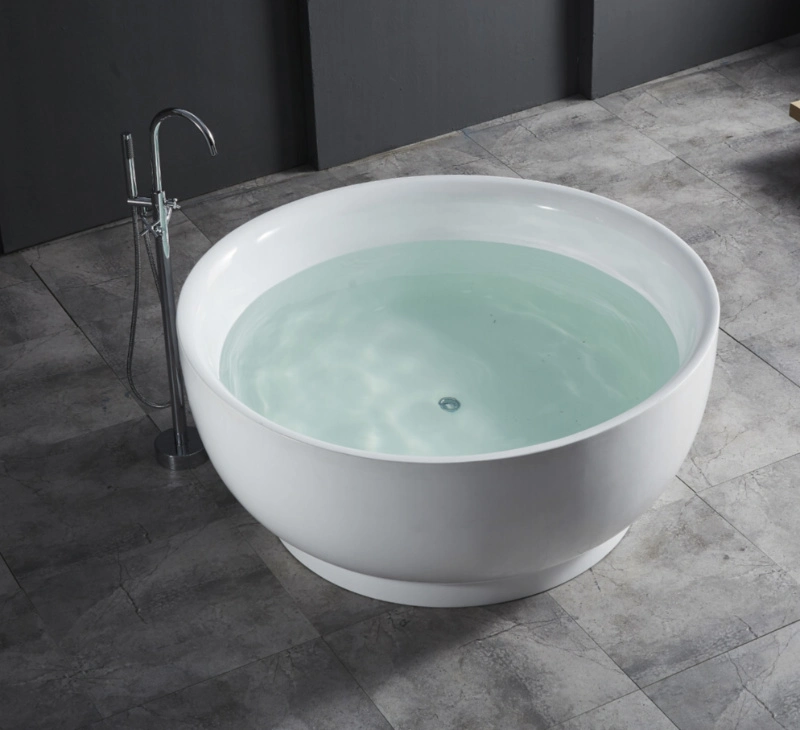 Channing Bowl- Shaped Round Bathtub Good Quality Acrylic Freestanding Tubs Soaking Hot Tub (QT-Y010)