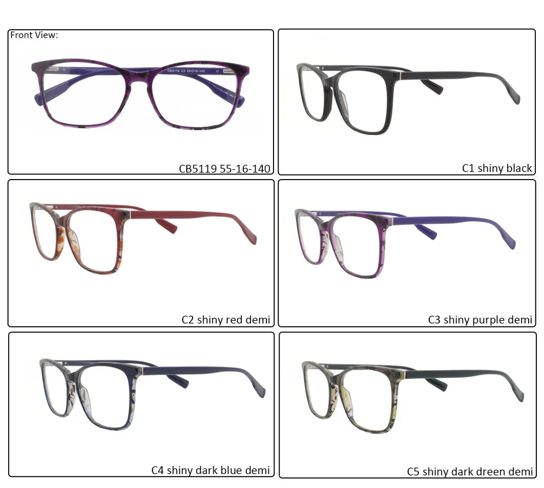 2019 New Fashion Glasses Metal and Acetate Mixed Optical Frames for Sale
