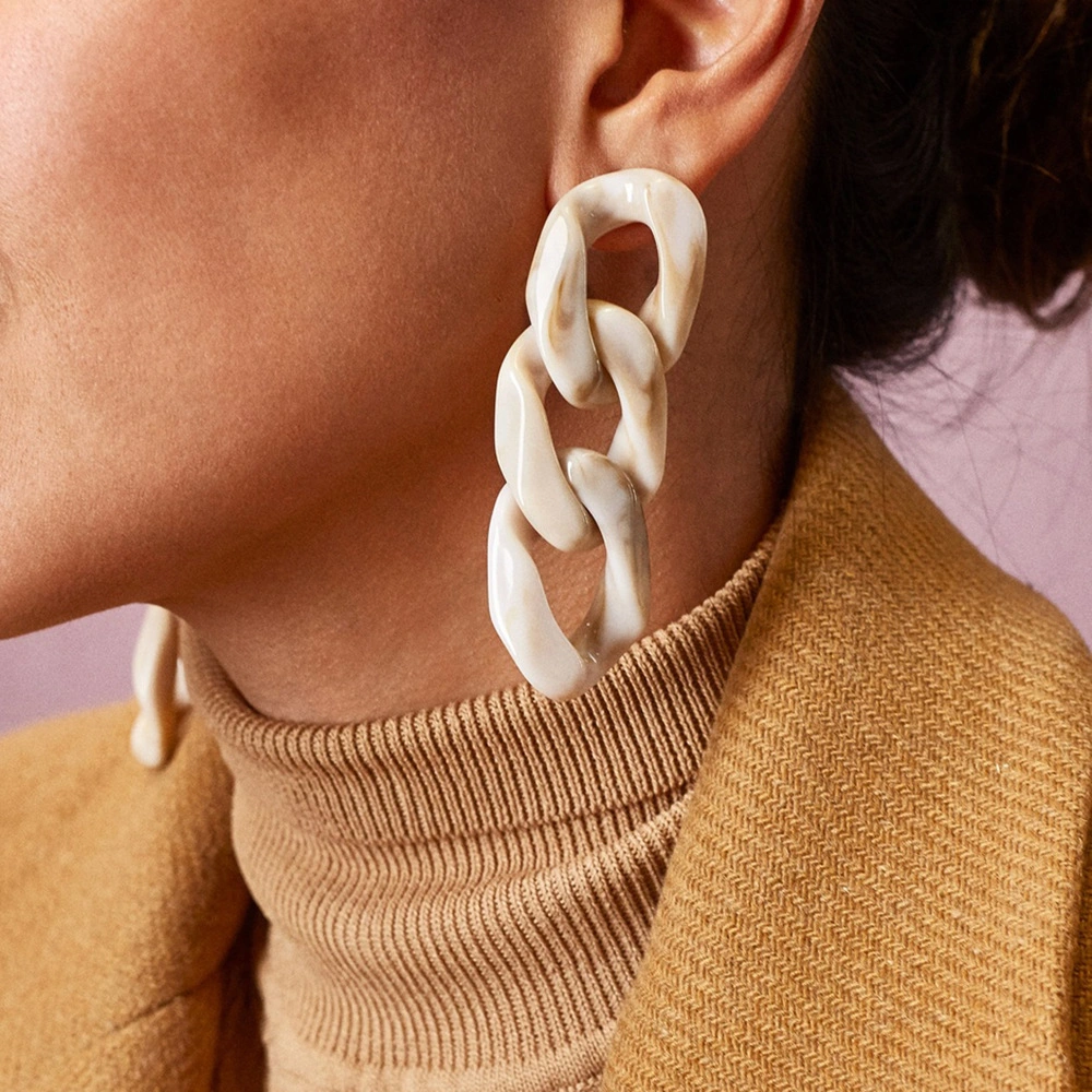 2020 Exaggerated Jewelry Big Brand Ring Clasp Multi-Layered Retro Acetate Earrings Female Bohemian Earrings