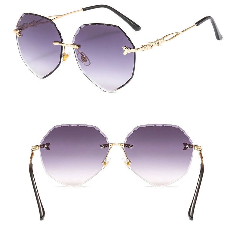 Hot Sale New Oversized Sunglasses Men Rimless Fashion Glasses 2020