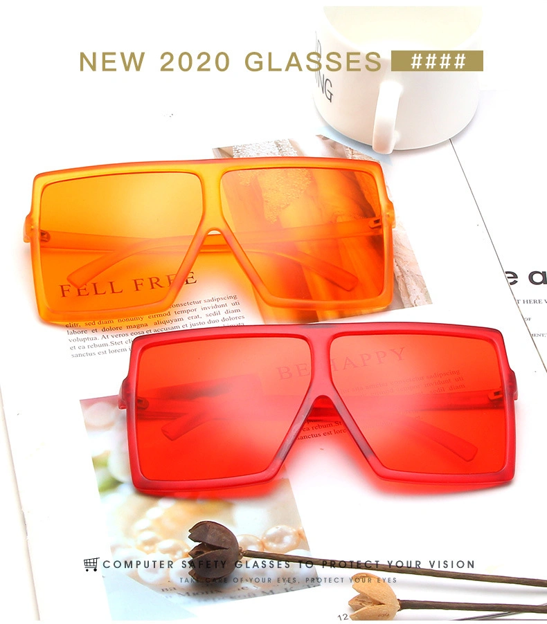 Square Fashion Oversized Gradient Color Womens Sunglasses 2020