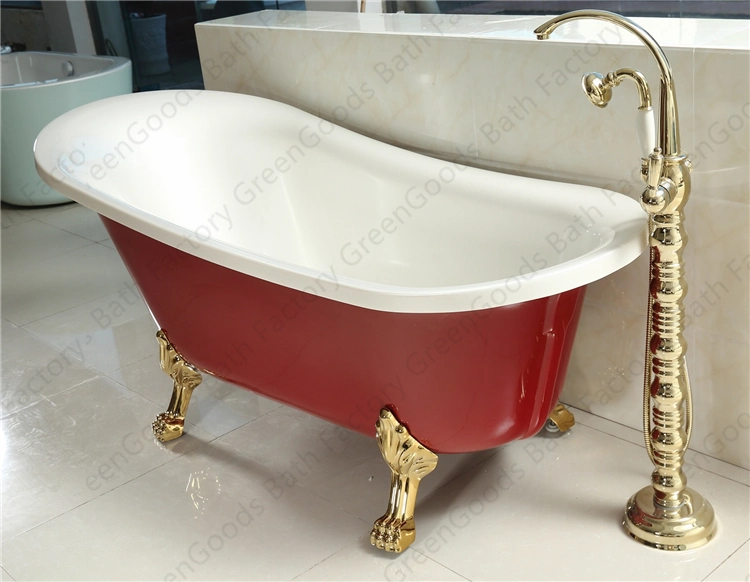Clawfoot Plastic Red Hot Chinese Soaking Tub