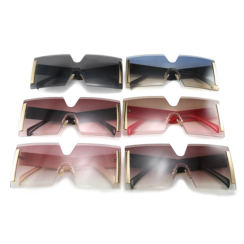 Kenbo Eyewear Big Oversized One Piece Sunglasses Rimless Square Sunglasses Women 2020 Gradient Trendy Sun Glasses