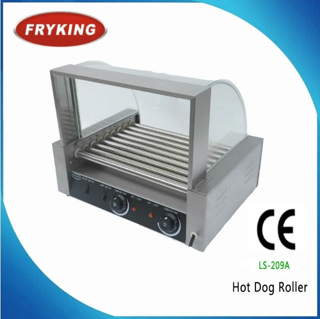 Stainless Steel Glass Cover Ce Approved Hot Dog Roller