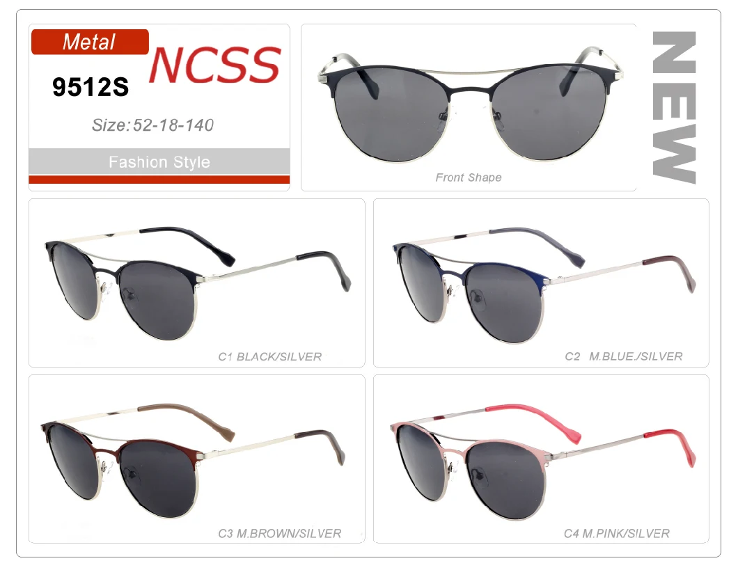 2020 Hot Sell Custom Men and Women Metal Frame Sunglasses.