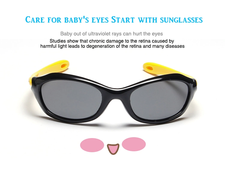 New Polarizing Child Outdoor Sunglasses Sports Riding Silicone Frame Baby Sunglasses