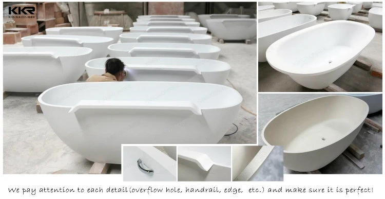 Kingkonree Sanitaryware Small Round Solid Surface Stone Bath Tubs