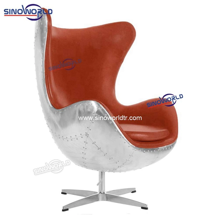 Industrial Vintage Arne Jacobsen Oval Shape Aviator Egg Pod Lounge Chair