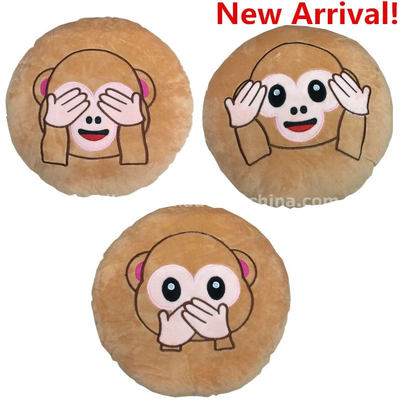 New American Popular Emoji Pillow Lovely Monkey Emoji embroidery Pillows