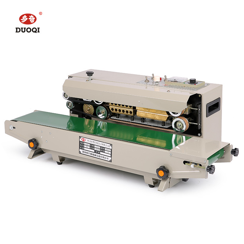 Duoqi Fr900 Horizontal Heat Plastic Bag Pouch Sealer Automatic Continuous Sealing Shrink Sleeve Seaming Machine