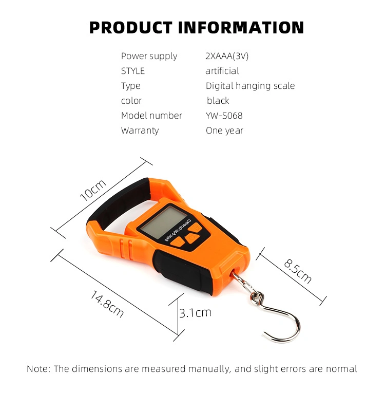 Multi-Function Weighing Scales Digital Luggage Fishing Scale with Tape Measure