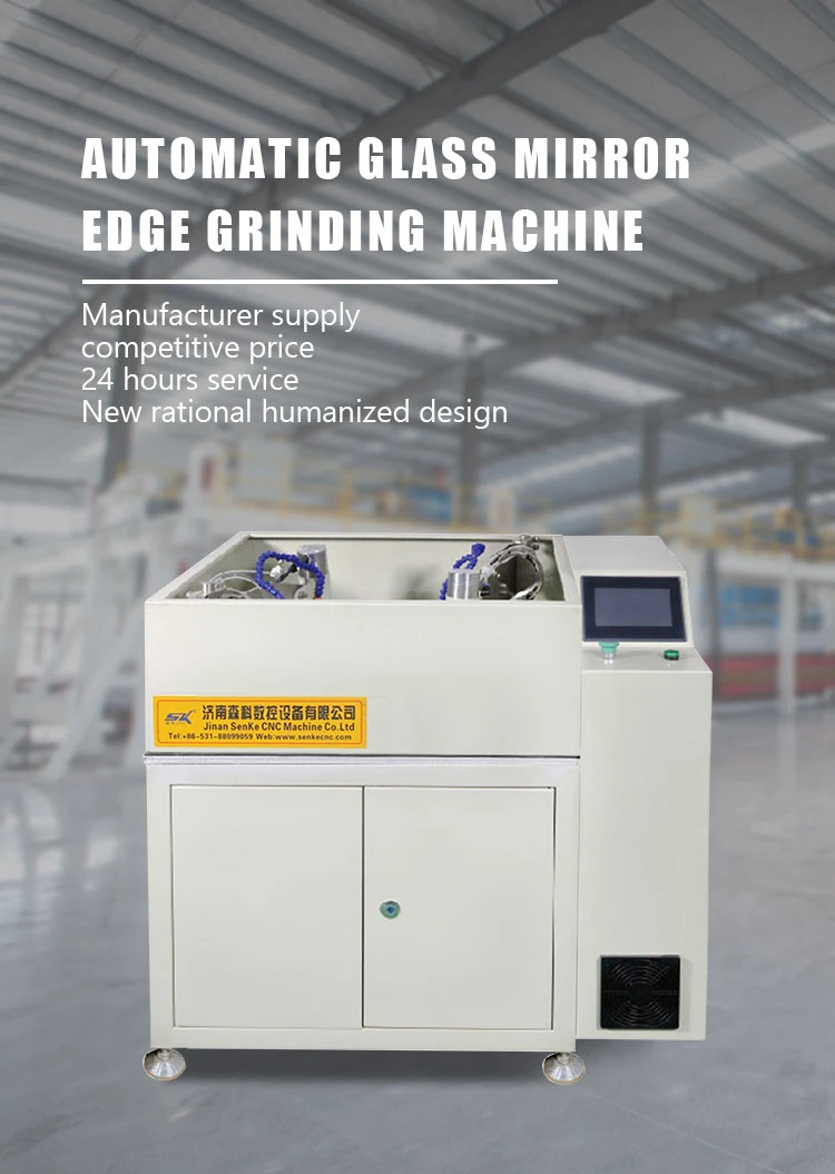 CNC Glass Edge Grinder with Double Wheels Automatic Glass Edge Polishing Machines for Grinding Polishing Glass Mirror Bevel Edge