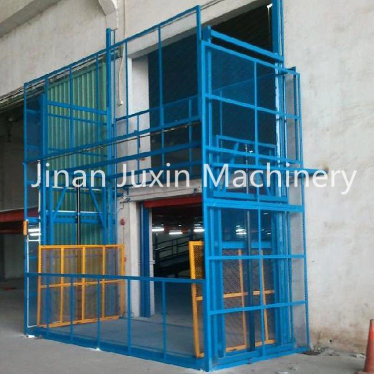 300kg-3000kg Guide Rail Lift /Telescopic Lift /Hydraulic Cylinder Cargo Lift