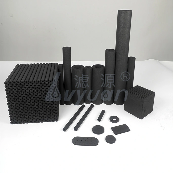 Customized Size Food Grade Block Carbon 1 5 Microns Carbon Sintered Filter Cartridge for Water Filtration