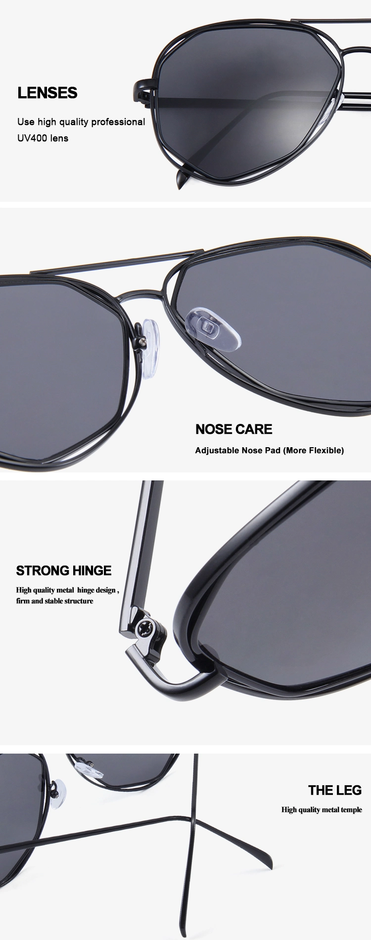 Fashion New Design High-Grade Gradient Ladies Sunglasses Wholesale
