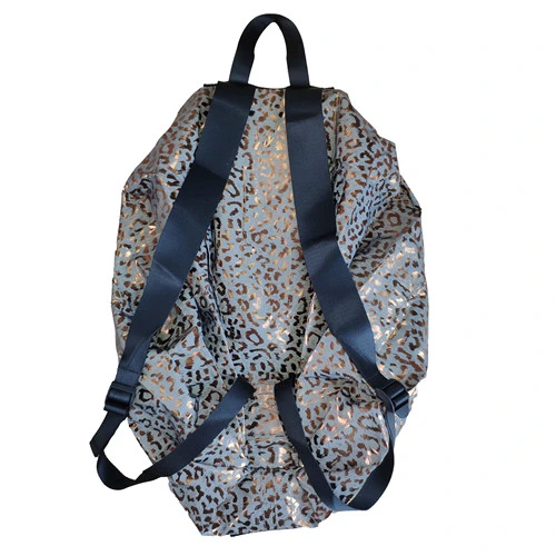 Fashion Trend Brand Dark Gold Spots Safety Reflective Fabric Recycle Backpack