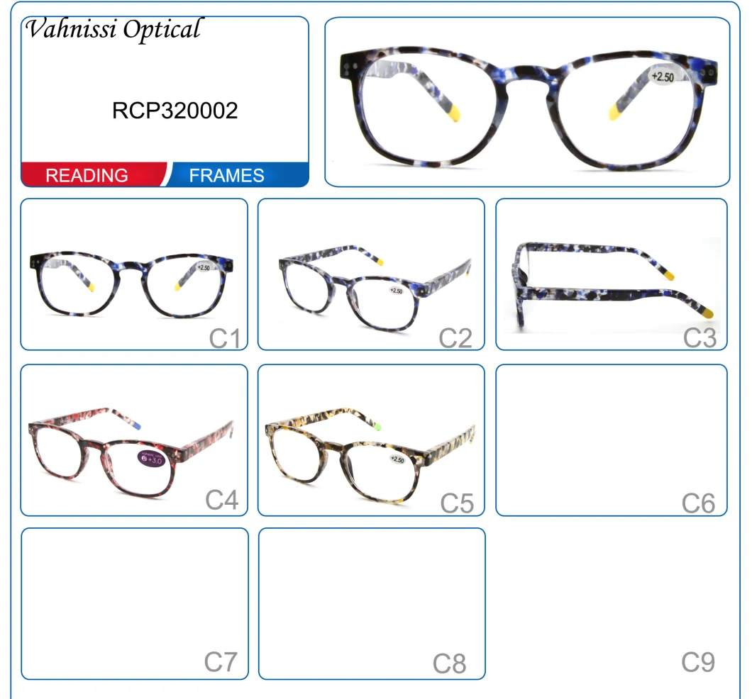 2020 Hot Styles Trending CE Fake Acetate Tortoise PC Reading Glasses for Women