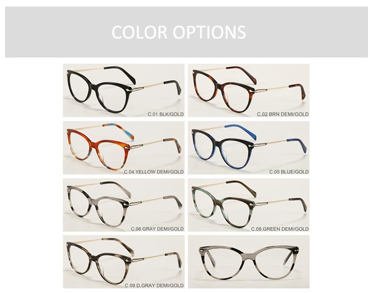 High Quality Acetate and Metal Combined Glasses Frames
