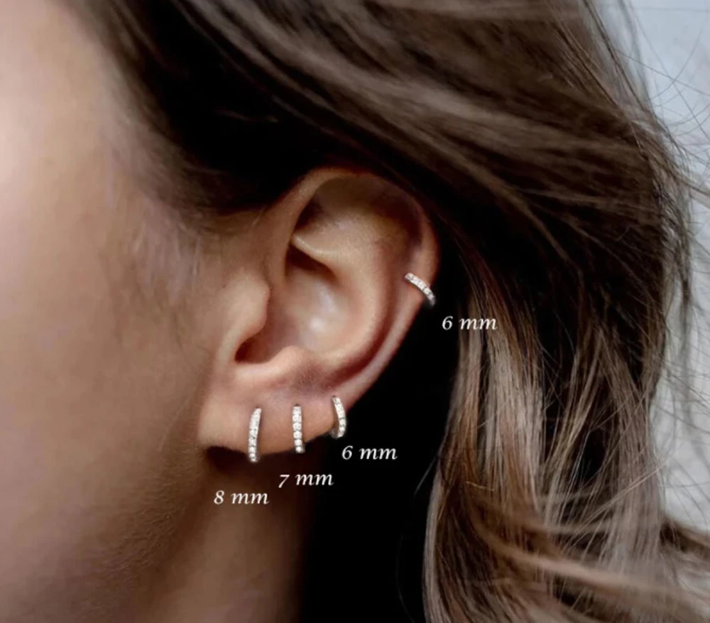 2021 Fashion 6PCS/Set Ear Cuffs 4 Color Clip Earrings for Women Stainless Steel Ear Cuff No Piercing Jewelry Earrings