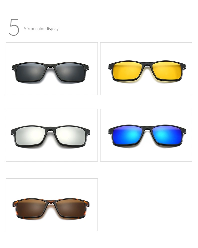 2020 Newest Design High Quality Clip-on Frames Acetate Sunglasses