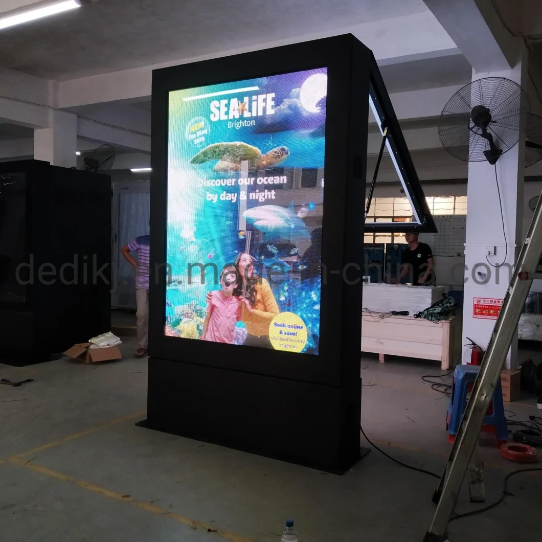 Weatherproof Interactive HD Stand Alone LCD 75 Inch Outdoor Kiosk LCD Digital Signage
