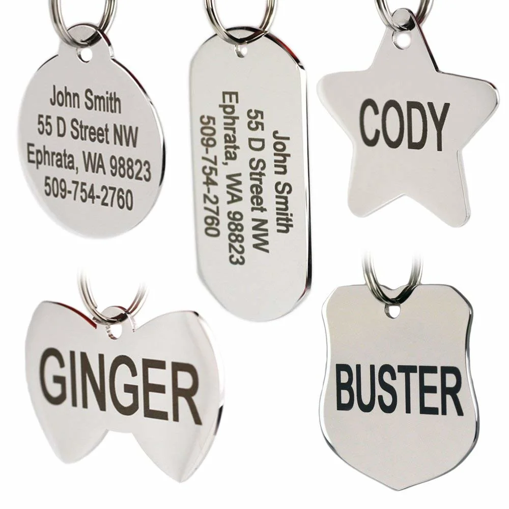 Wholesale Blank Metal Pet Tags Aluminum Dog Tag, Sublimation Dog Tag Necklace