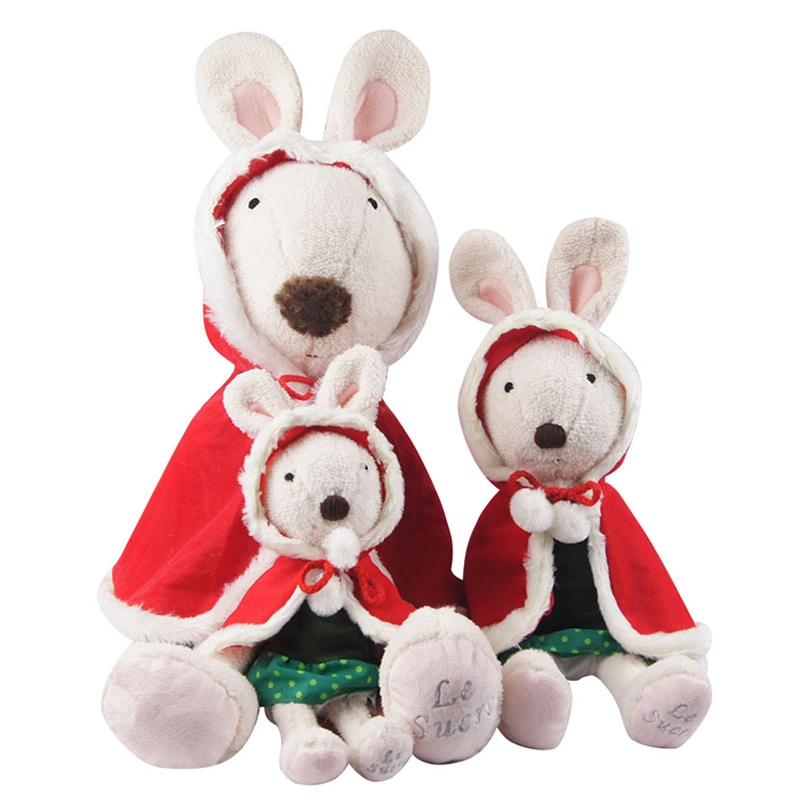 Cute Cartoon Rabbit Wearing a Christmas Clothes Rabbit Wearing a Christmas Skirt Creative Cute Plush Toy