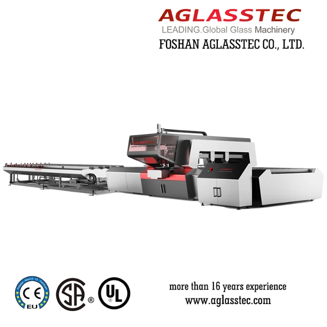 China Factory Aglasstec Automatic Glass Seaming Machine with Loading and Unloading Table Width for 2000mm Glass