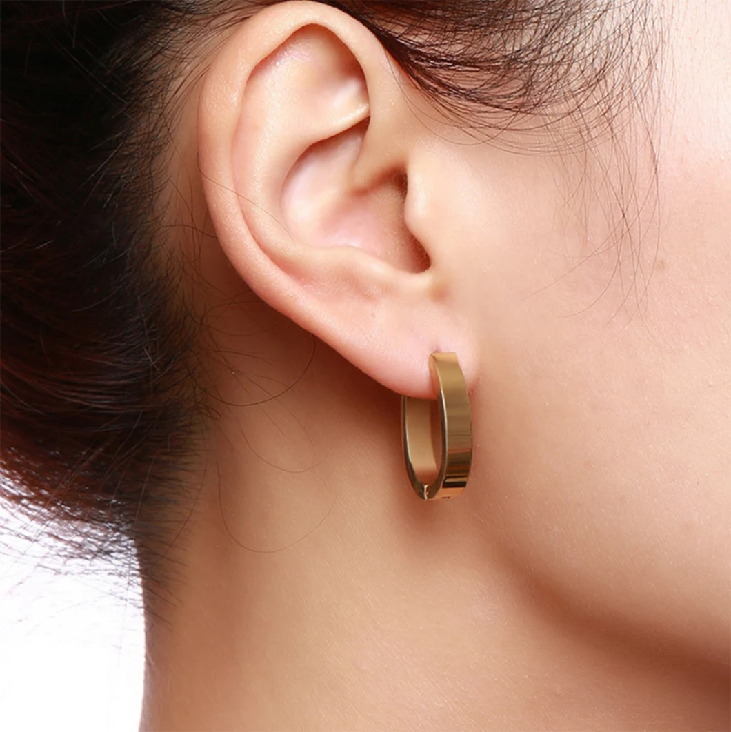 Fashion Jewelry Earrings European and American Jewelry Stainless Steel Gold Earring Earrings Er9219