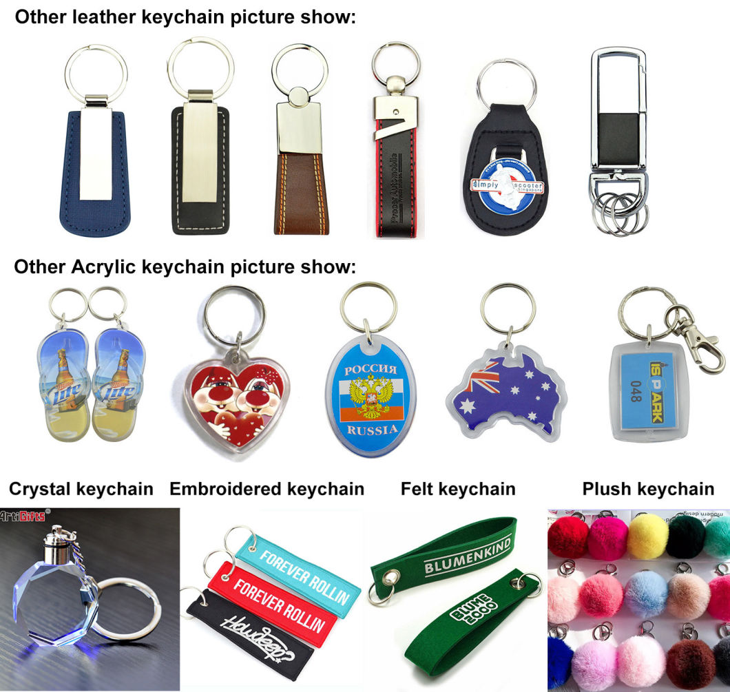 Customized Metal Keychains Printing Key Chain with Epoxy