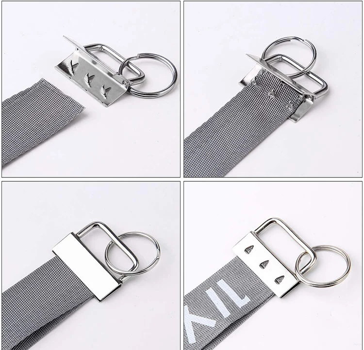 40mm Metal Key Fob Hardware Keychain Wristlet with Split Ring