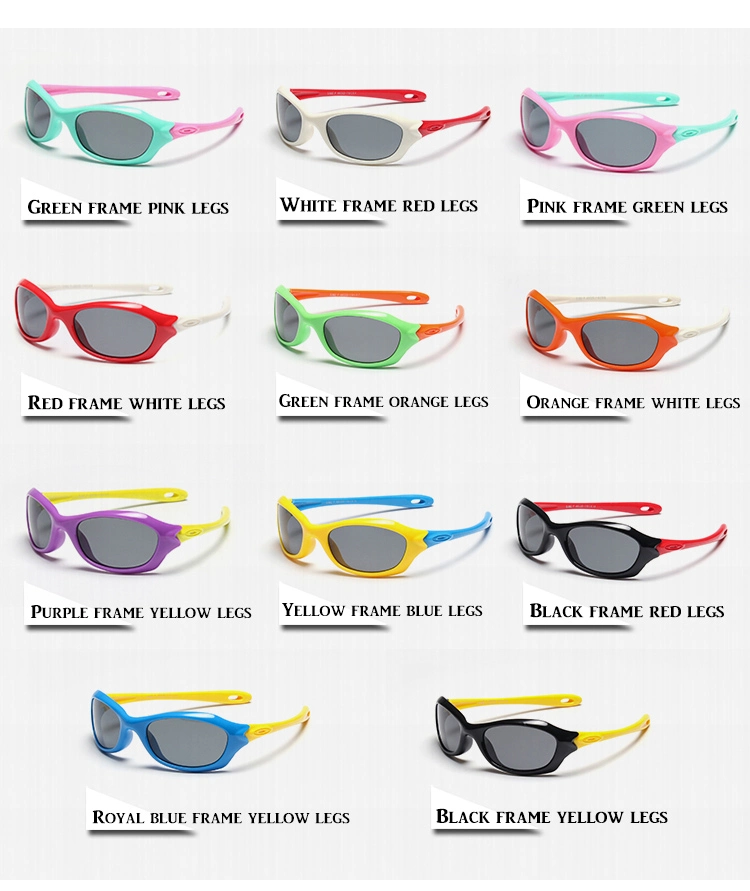 New Polarizing Child Outdoor Sunglasses Sports Riding Silicone Frame Baby Sunglasses
