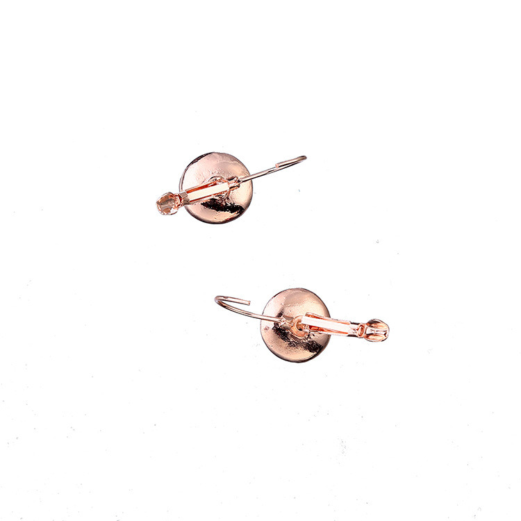 New Arrival Rose Gold Rhinestone Gold Plated Womens Earrings