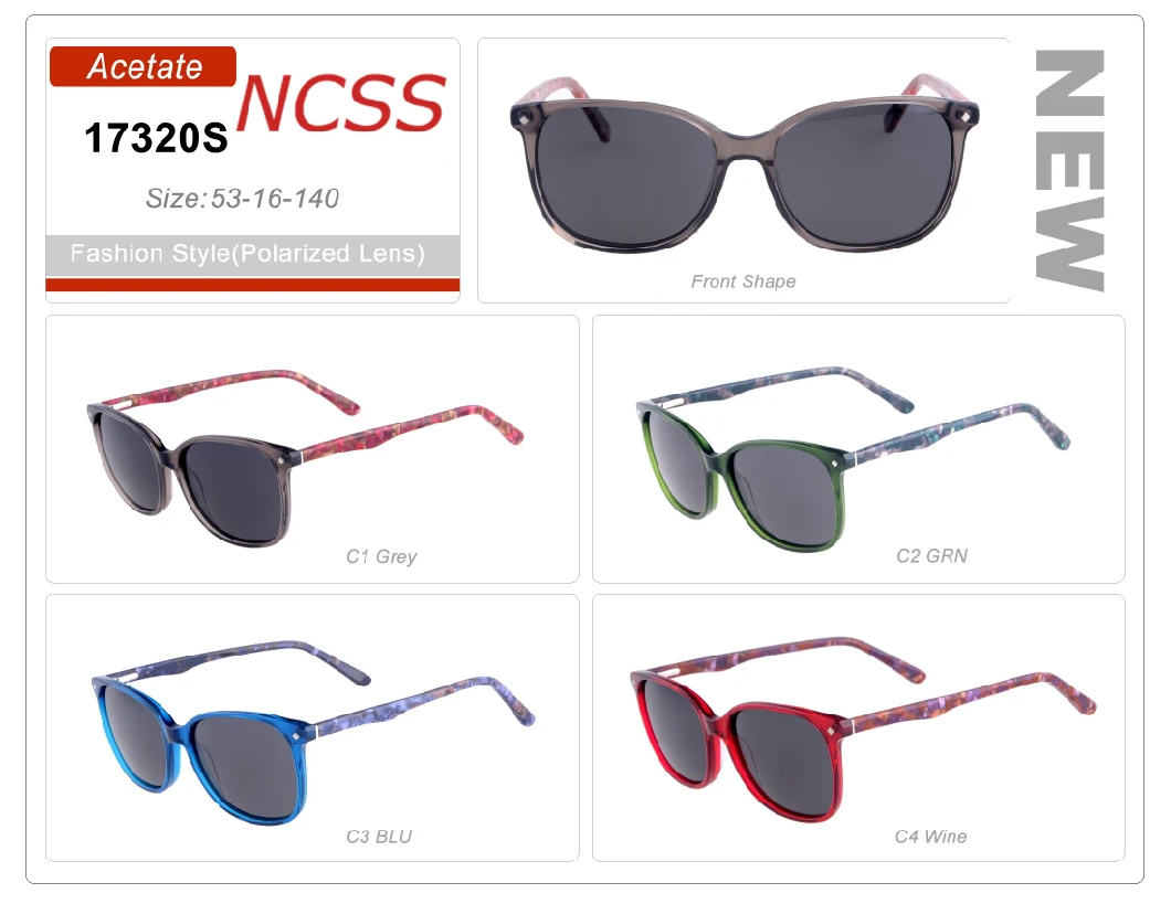 Top Quality New Season Fashion Acetate Sunglasses 2020 Spring Latest Style