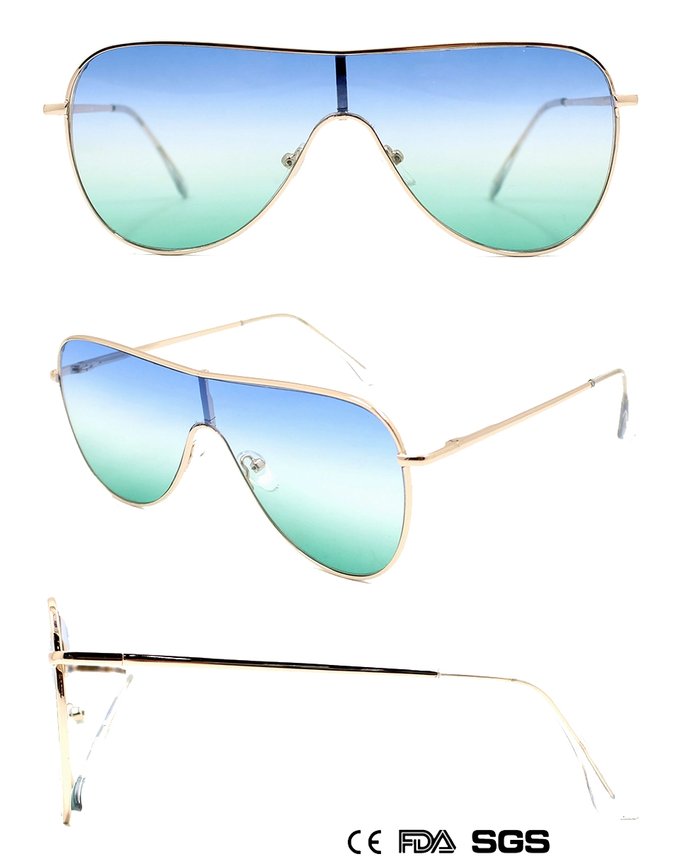 One-Piece Sunglasses with Gradient Lens (WSM903006)