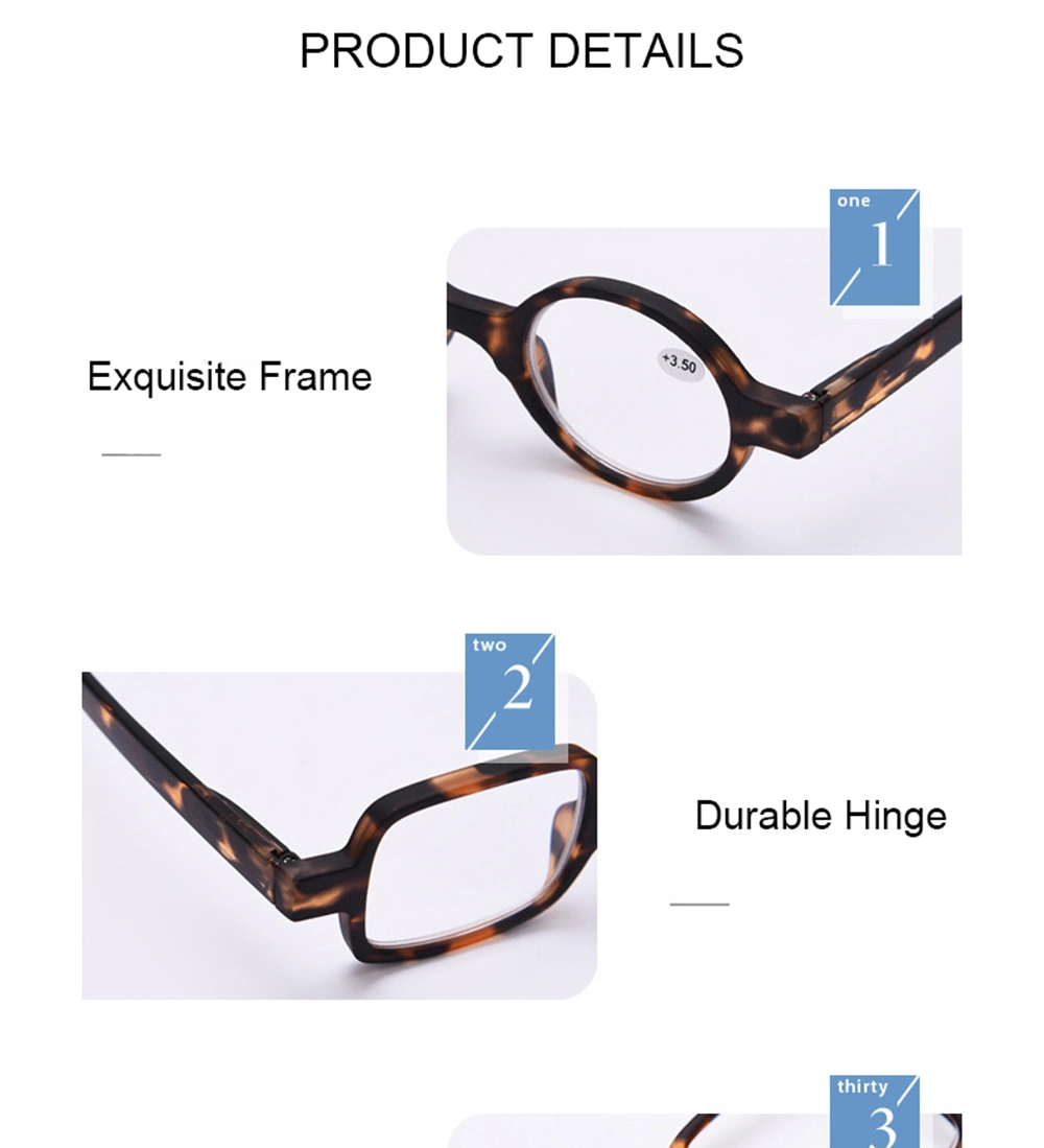 Cheap Fashion Asymmetrical Round□ Men Women Presbyopia Glasses Reading Glasses