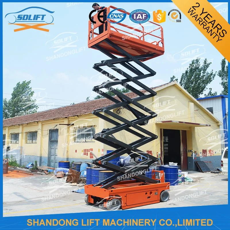 Ce Self Propelled Window Cleaning Scissor Lift with 13.8m