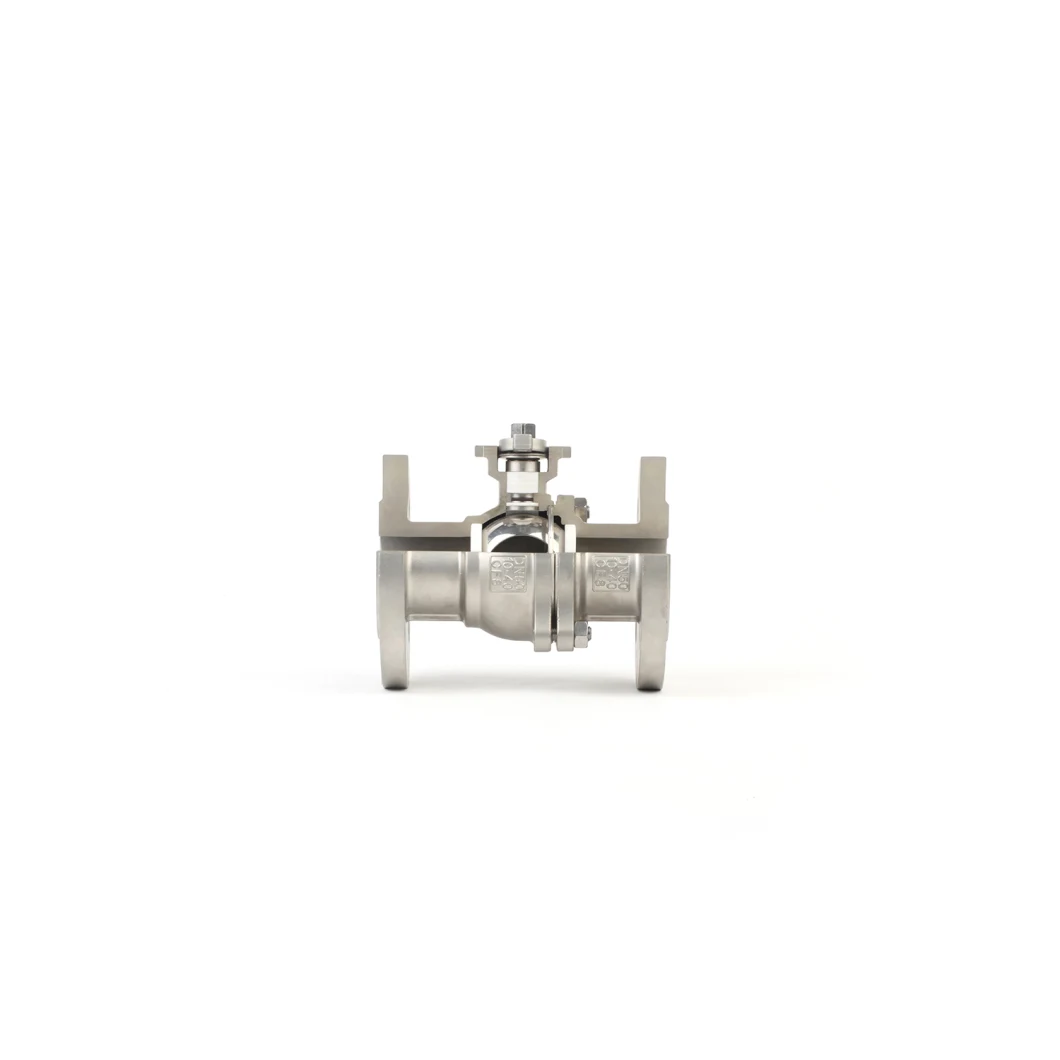 Manual Industrial Stainless Steel Flanged Ball Valve with High Mounting Pad