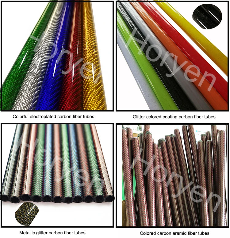 Hot Sale High Strength 3K Color Handmade Rolling Carbon Fiber Tube Pipes