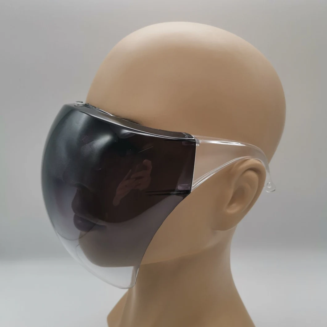 Fashion Anti Fog Full Plastic Transparent Sunglasses Face Shield Clear Color Tinted Acrylic Face Shield Glasses