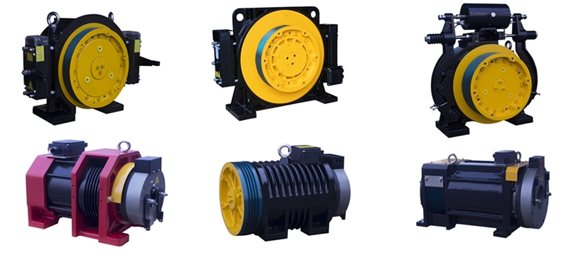 India Market 4~8 Passagers Gearless Traction Machine for Elevator, Elevator Traction Motor