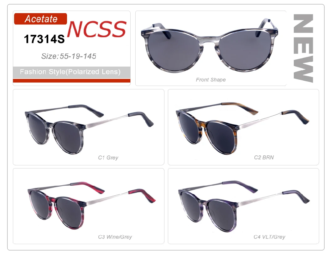 Top Quality New Season Fashion Acetate Sunglasses 2020 Spring Latest Style