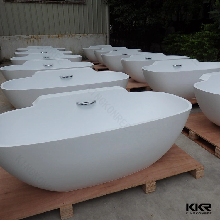 Wholesale Home Use Artificial Stone Resin Solid Surface Sanitaryware Furniture Cupc Round Bathtub 0625